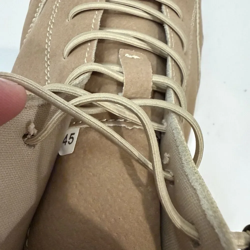 LDECK Barefoot Chukka Boots Mens EU 45 US 11 Tan Suede Minimalist Shoes